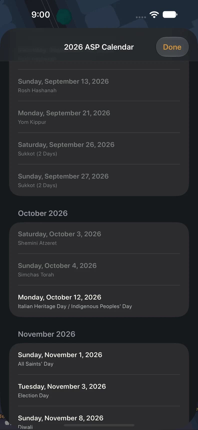Park with Spark October alternate-side parking calendar with suspension dates highlighted.